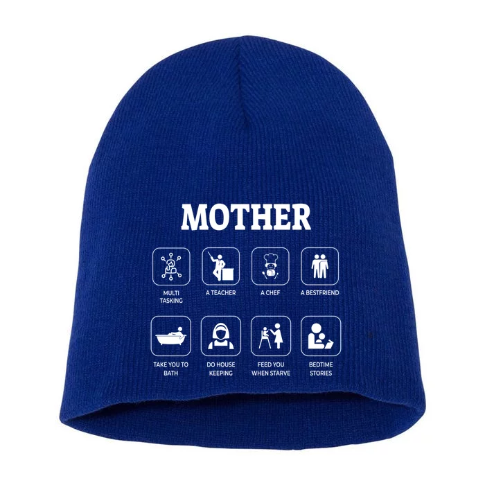 Busy Mother Mom's Duties Multi Tasking Teacher Chef Friend Gift Short Acrylic Beanie