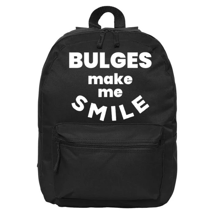 Bulges Make Me Smile Funny Adult Saying 16 in Basic Backpack