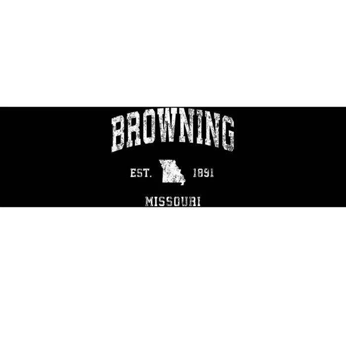 Browning Missouri MO Vintage Athletic Sports Bumper Sticker