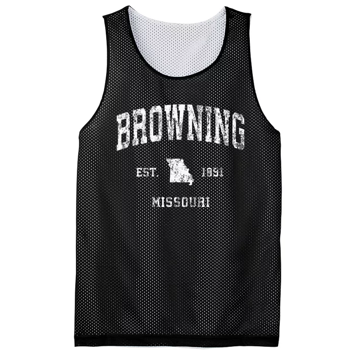 Browning Missouri MO Vintage Athletic Sports Mesh Reversible Basketball Jersey Tank