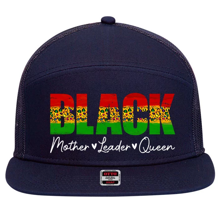 Black Mothers Matters Leader Queen Mommy Mother's Day Gift 7 Panel Mesh Trucker Snapback Hat