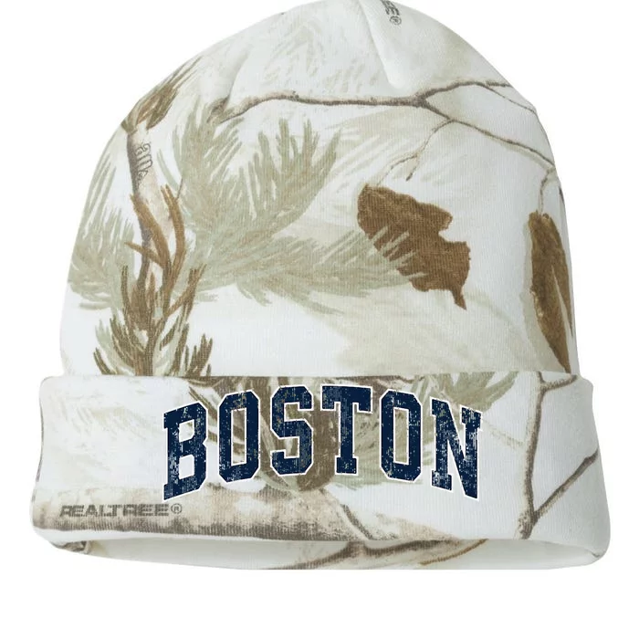 Boston Massachusetts Ma Vintage Athletic Sports Design Kati - 12in Camo Beanie