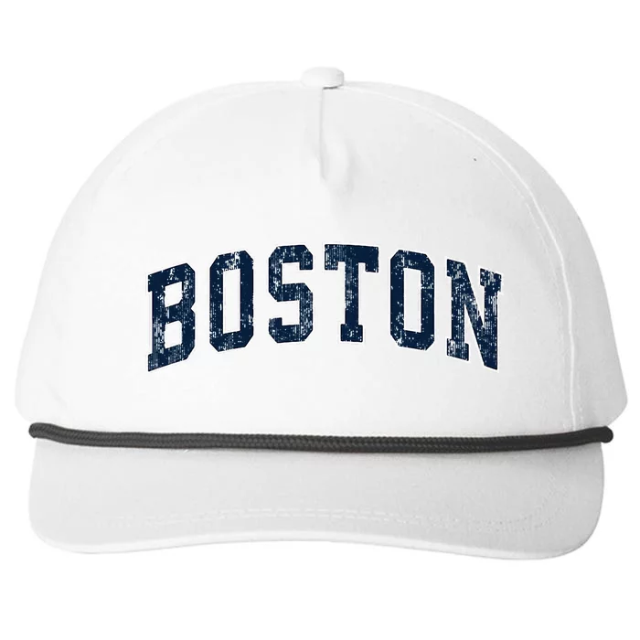 Boston Massachusetts Ma Vintage Athletic Sports Design Snapback Five-Panel Rope Hat