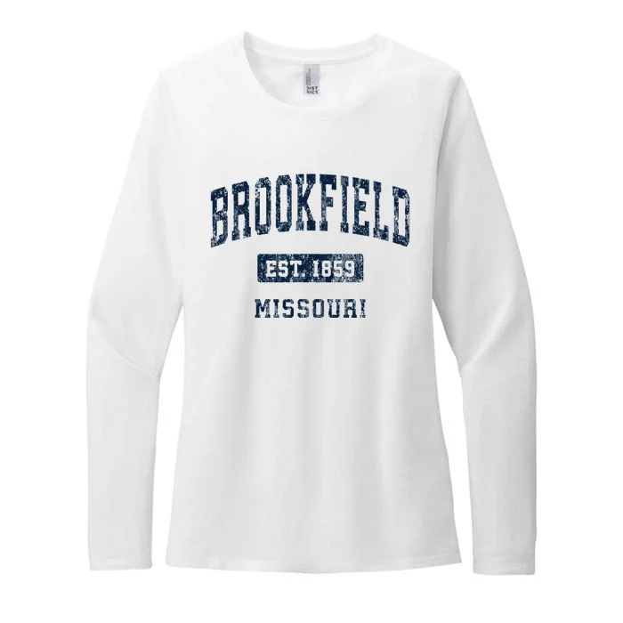 Brookfield Missouri Mo Vintage Athletic Sports Design Womens CVC Long Sleeve Shirt