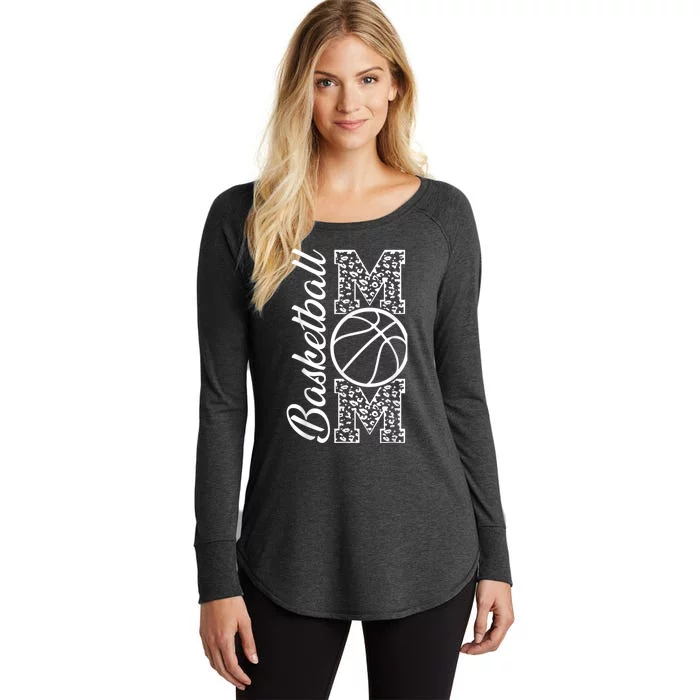 Basketball Mom, Mom Game Day Outfit Mothers Day Gifts Women's Perfect Tri Tunic Long Sleeve Shirt