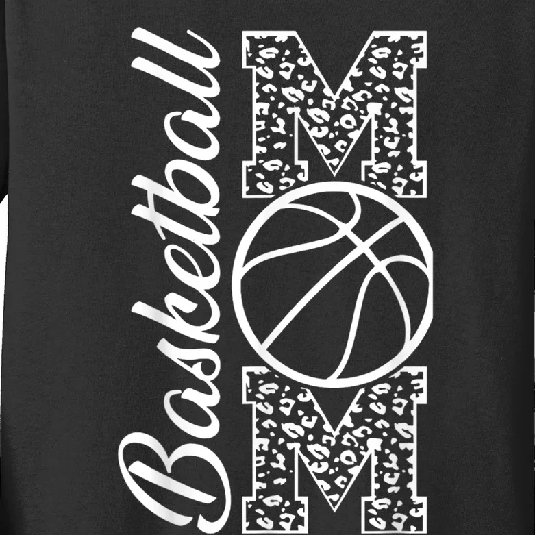 Basketball Mom, Mom Game Day Outfit Mothers Day Gifts Kids Long Sleeve Shirt