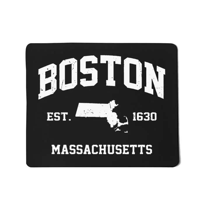 Boston Massachusetts MA Vintage State Athletic Style Mousepad