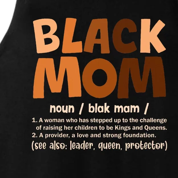 Black Mom Melanin Definition African American Ladies Tri-Blend Wicking Tank