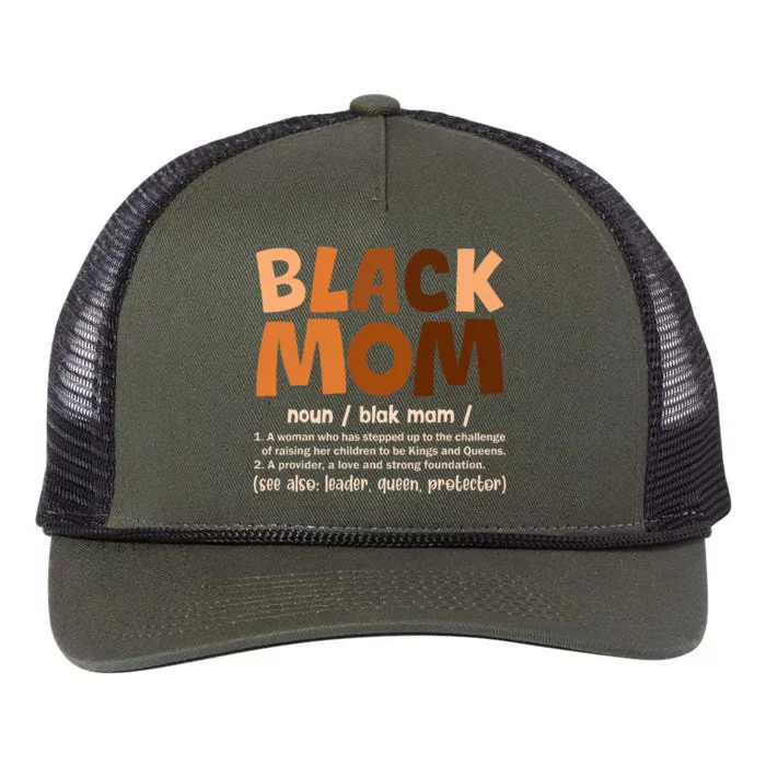 Black Mom Melanin Definition African American Retro Rope Trucker Hat Cap