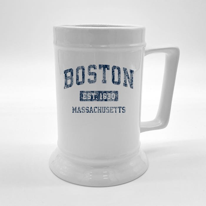 Boston Massachusetts Ma Vintage Sports Design Front & Back Beer Stein