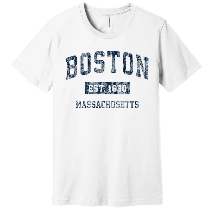 Boston Massachusetts Ma Vintage Sports Design Premium T-Shirt