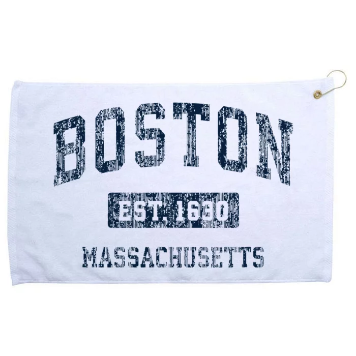 Boston Massachusetts Ma Vintage Sports Design Grommeted Golf Towel