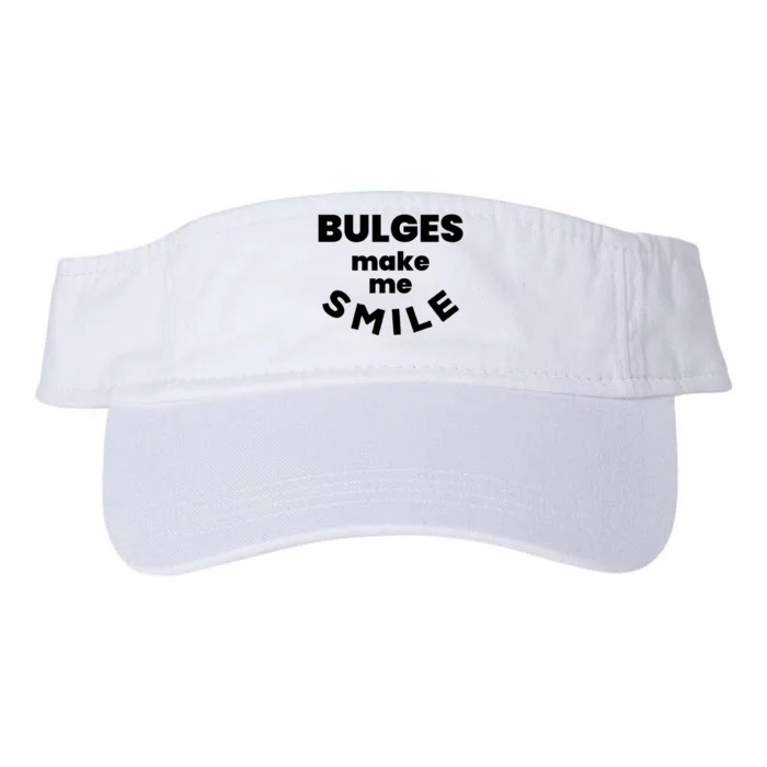 Bulges Make Me Smile Funny Adult Saying Valucap Bio-Washed Visor