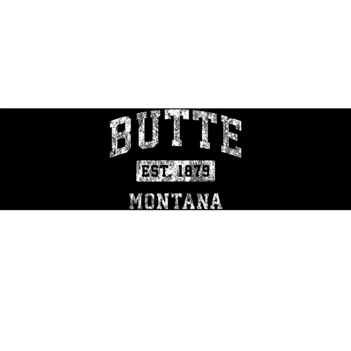 Butte Montana Mt Vintage Established Sports Bumper Sticker