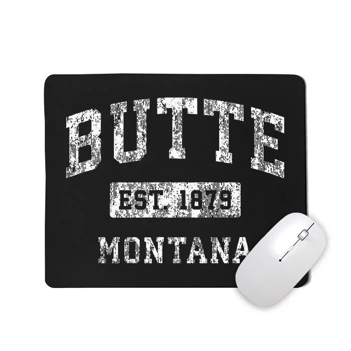 Butte Montana Mt Vintage Established Sports Mousepad