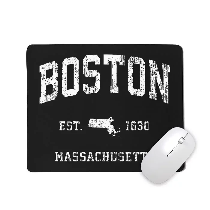 Boston Massachusetts Ma Vintage Athletic Mousepad