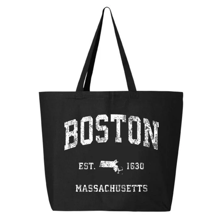 Boston Massachusetts Ma Vintage Athletic 25L Jumbo Tote