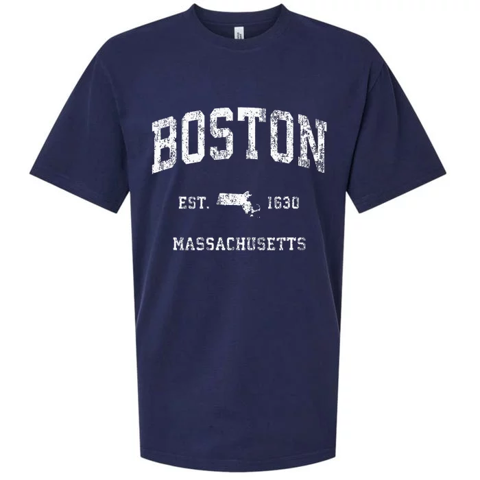 Boston Massachusetts Ma Vintage Athletic Sueded Cloud Jersey T-Shirt