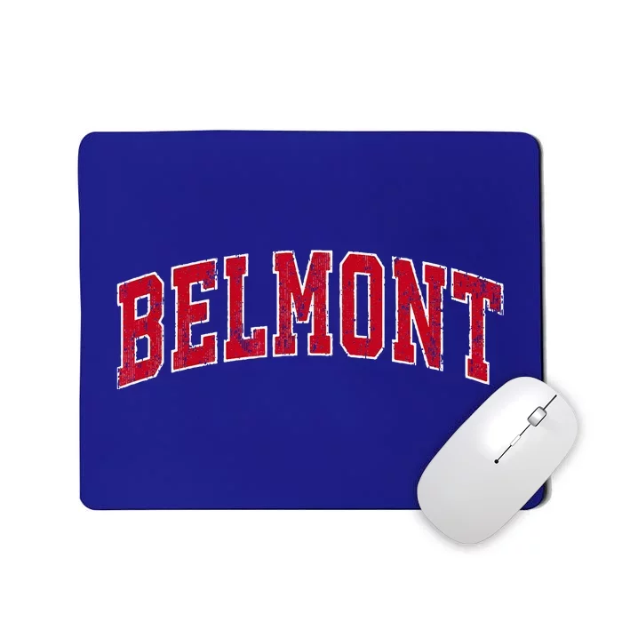 Belmont Massachusetts MA Vintage Sports Design Red Design Mousepad