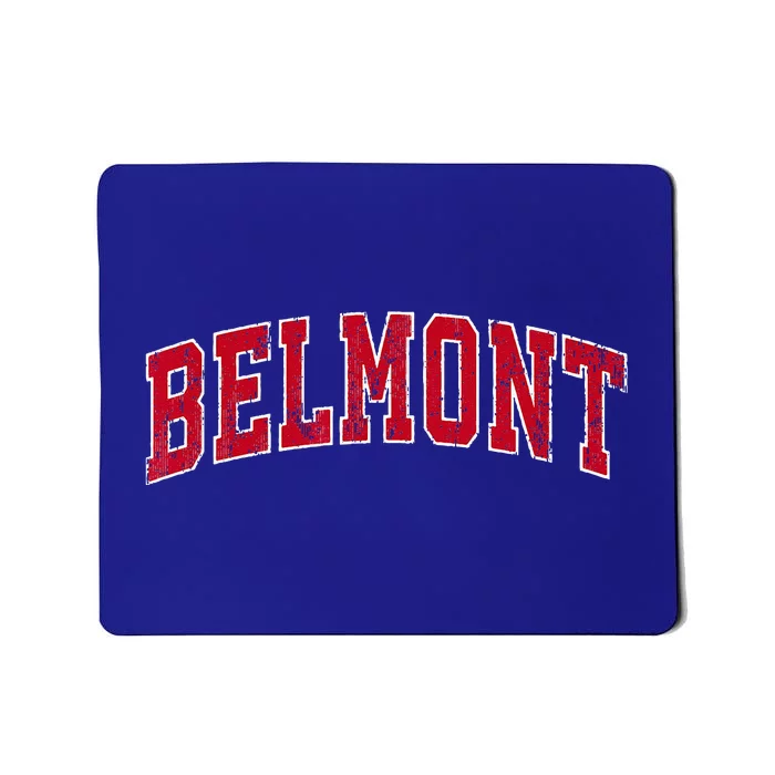 Belmont Massachusetts MA Vintage Sports Design Red Design Mousepad