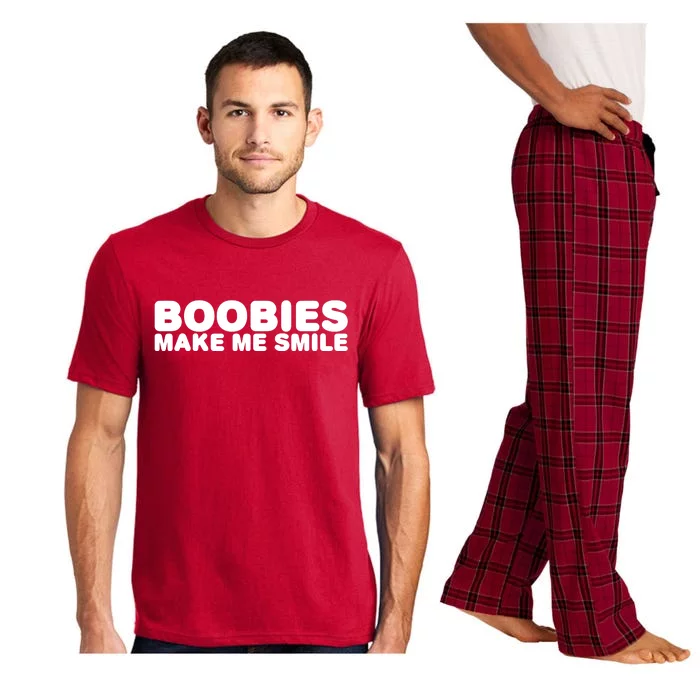 Boobies Make Me Smile Funny Adult Humor Pajama Set