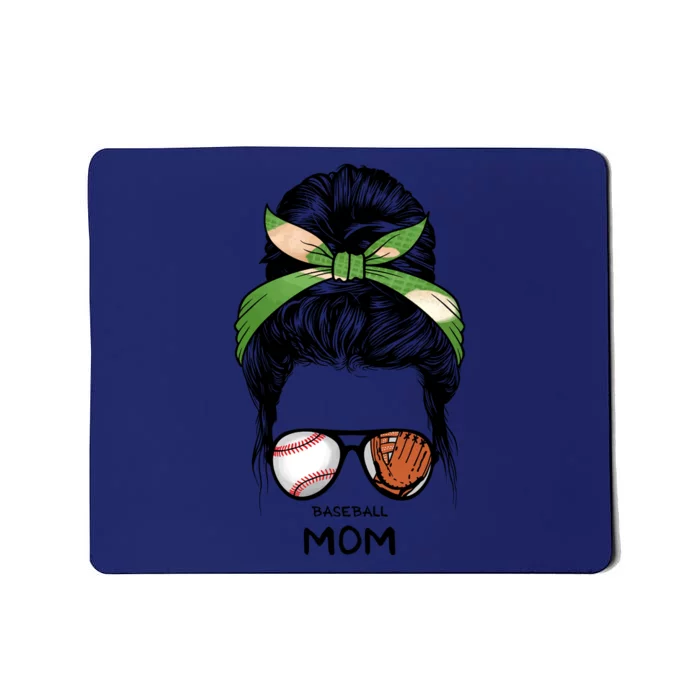 Baseball Mom Messy Bun Mom Life Mother's Day Mousepad