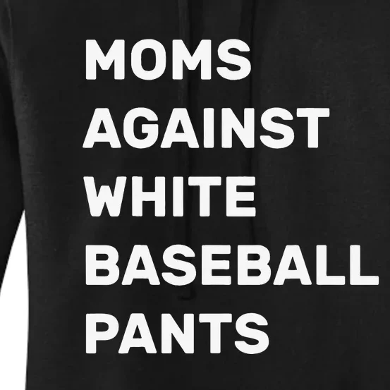 Baseball Mom Moms Against White Baseball Pants Women's Pullover Hoodie