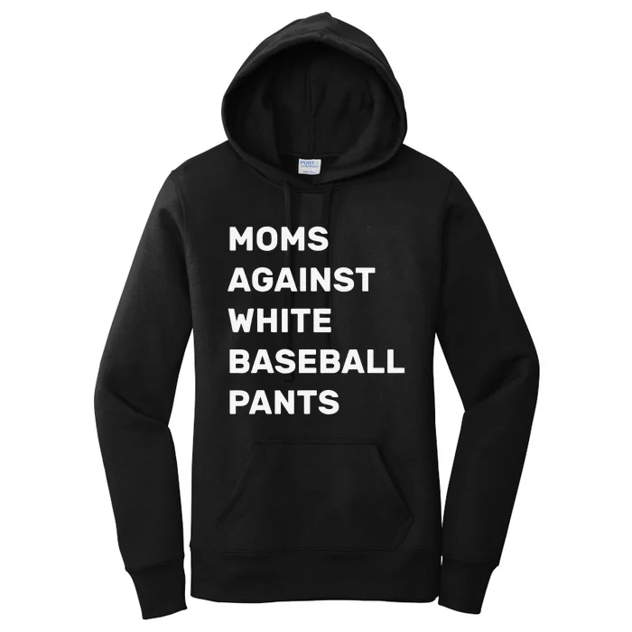 Baseball Mom Moms Against White Baseball Pants Women's Pullover Hoodie