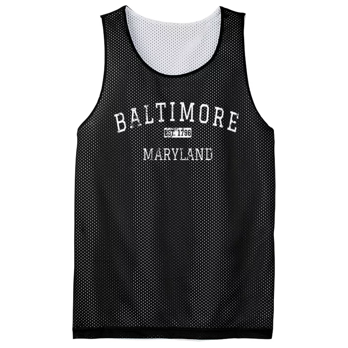 Baltimore Maryland MD Vintage Mesh Reversible Basketball Jersey Tank