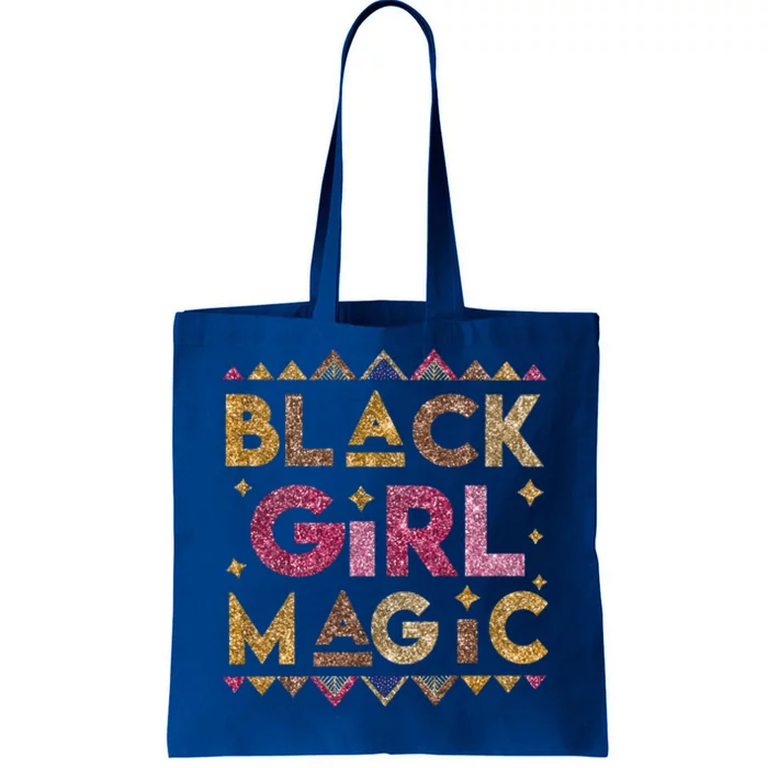 Black Magic Melanin Black History Month Glitter Gift Tote Bag