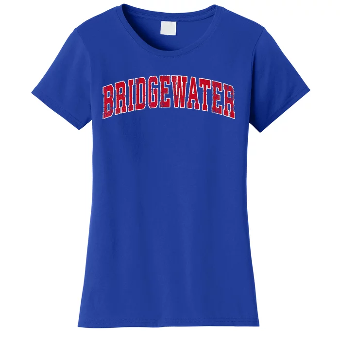 Bridgewater Massachusetts MA Vintage Sports Design Red Desig Women's T-Shirt