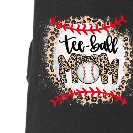 Ball Mom Mother's Day Tee Teeball Mom Leopard Funny Doggie 3-End Fleece Hoodie