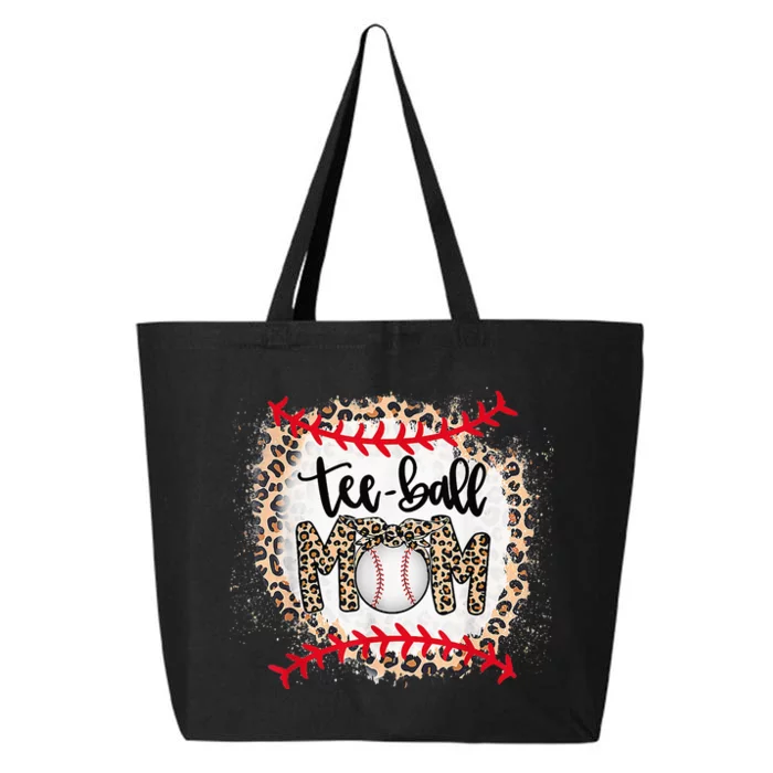 Ball Mom Mother's Day Tee Teeball Mom Leopard Funny 25L Jumbo Tote