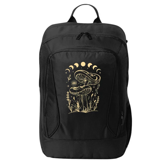 Boho Mushrooms Minimalism Cottage Core Aesthetic Goblincore City Backpack