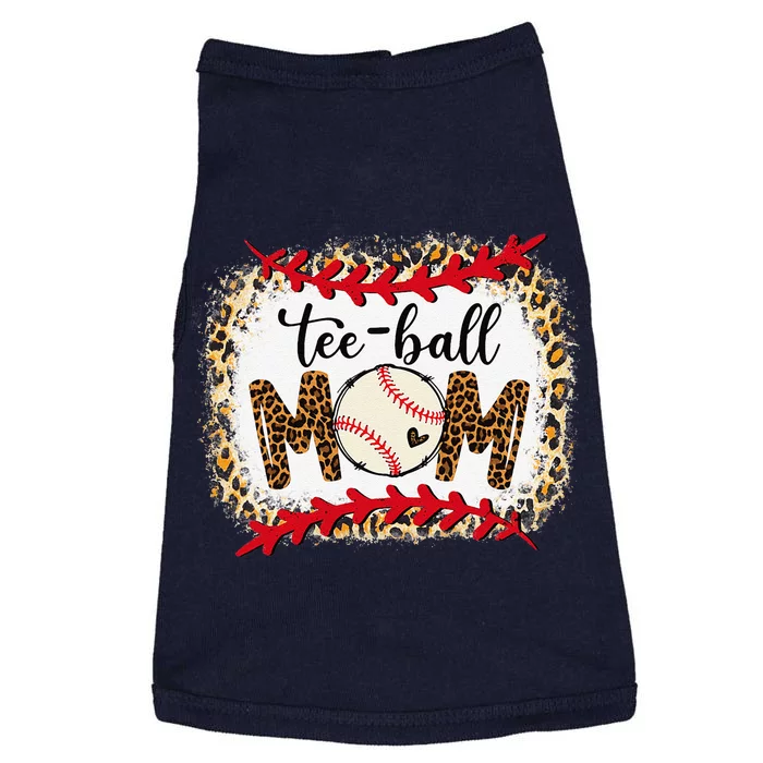 Ball Mom Mother's Day Tee Teeball Mom Leopard Funny (2) Doggie Tank