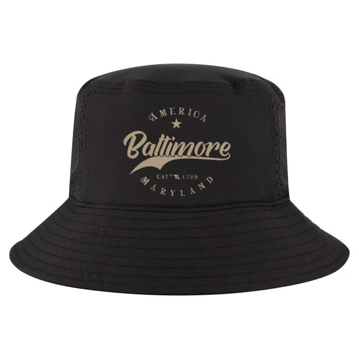 Baltimore Md Maryland Cool Comfort Performance Bucket Hat