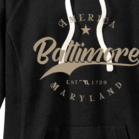 Baltimore Md Maryland Women's Fleece Hoodie