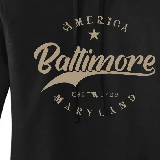 Baltimore Md Maryland Women's Pullover Hoodie