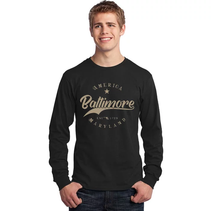 Baltimore Md Maryland Tall Long Sleeve T-Shirt