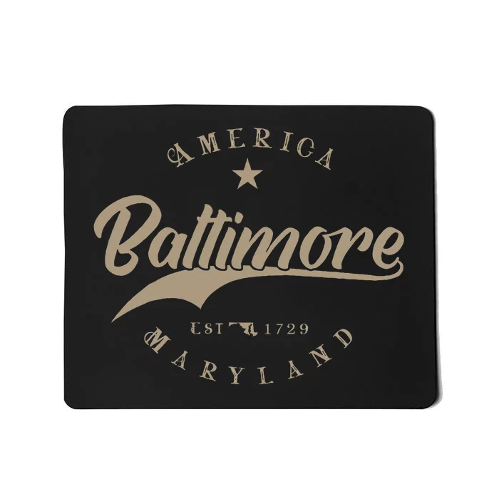 Baltimore Md Maryland Mousepad