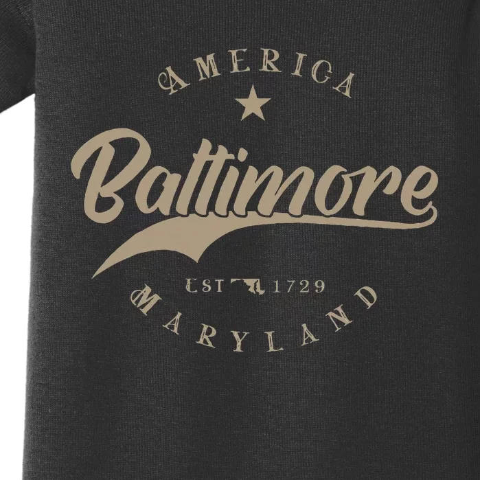 Baltimore Md Maryland Baby Bodysuit