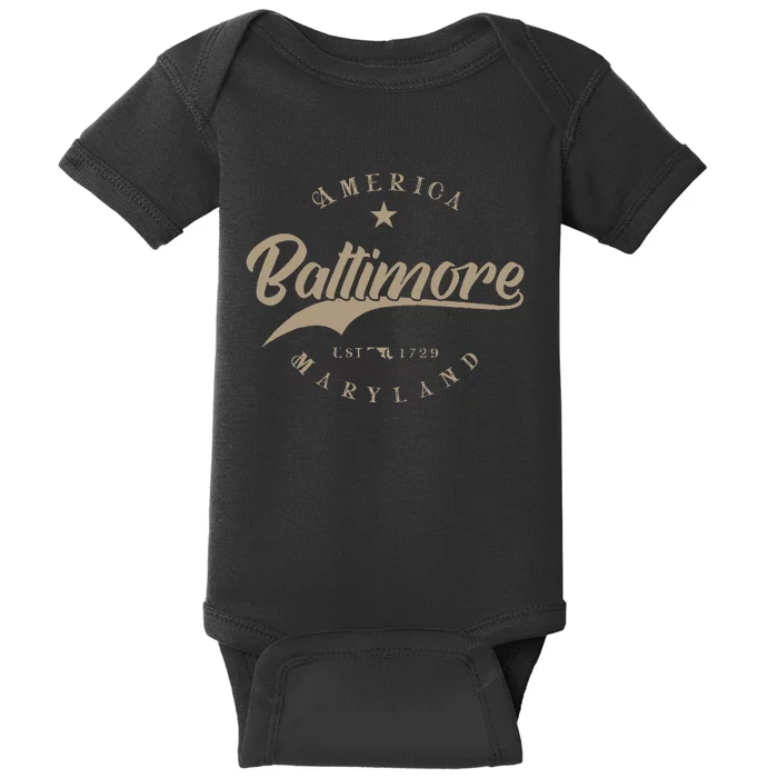 Baltimore Md Maryland Baby Bodysuit