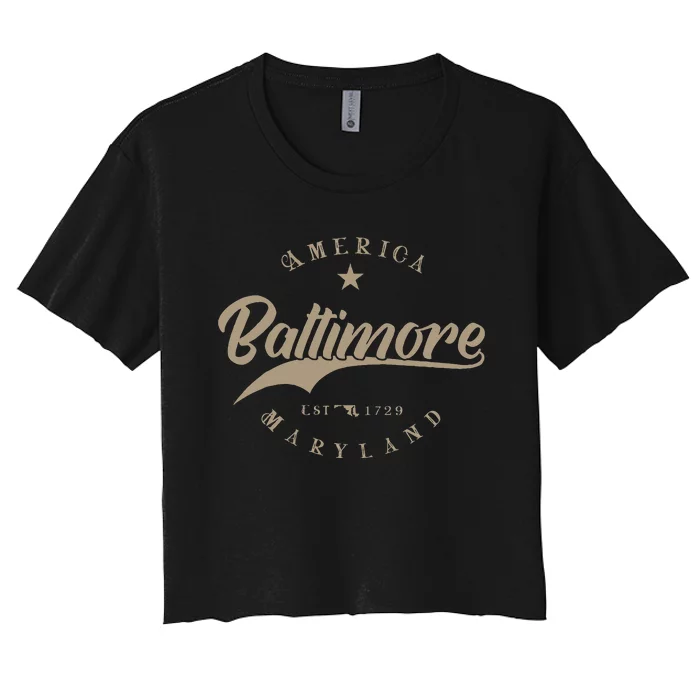 Baltimore Md Maryland Women's Crop Top Tee