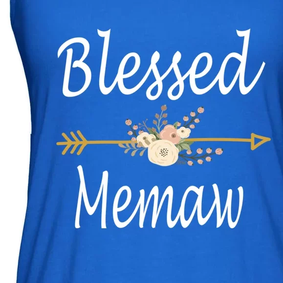 Blessed Memaw Meaningful Gift Mothers Day Funny Gift Ladies Essential Flowy Tank