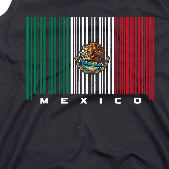 Barcode Mexico Mexican Flag Tank Top