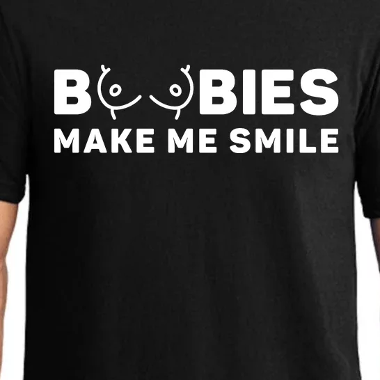 Boobies Make Me Smile Funny Adult Humor Pajama Set