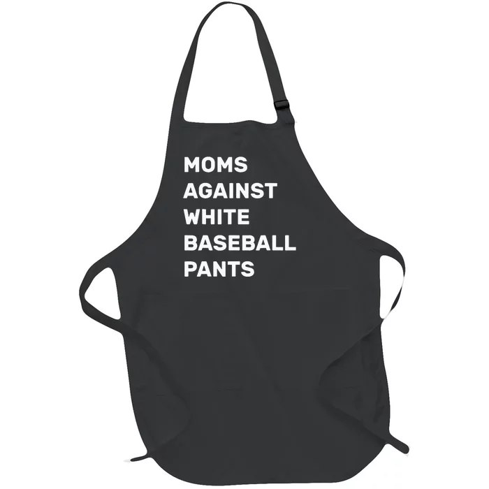 Baseball Mom Moms Against White Baseball Pants Full-Length Apron With Pocket