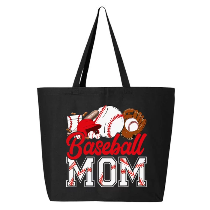 Baseball Mom Mama Baseball Life Softball Life 25L Jumbo Tote