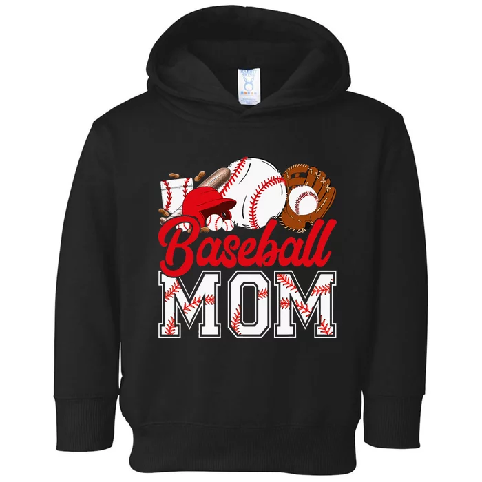 Baseball Mom Mama Baseball Life Softball Life Toddler Hoodie