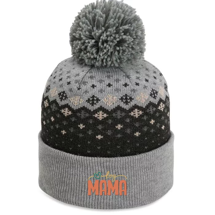 Boy Mom Ma Mama Bruh Funny Front & Back Front & Back The Baniff Cuffed Pom Beanie